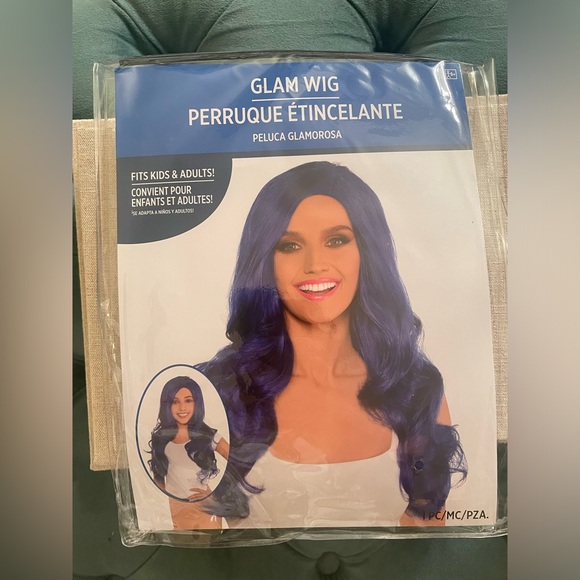 Party City Glam Blue Wig - New - Picture 2 of 10